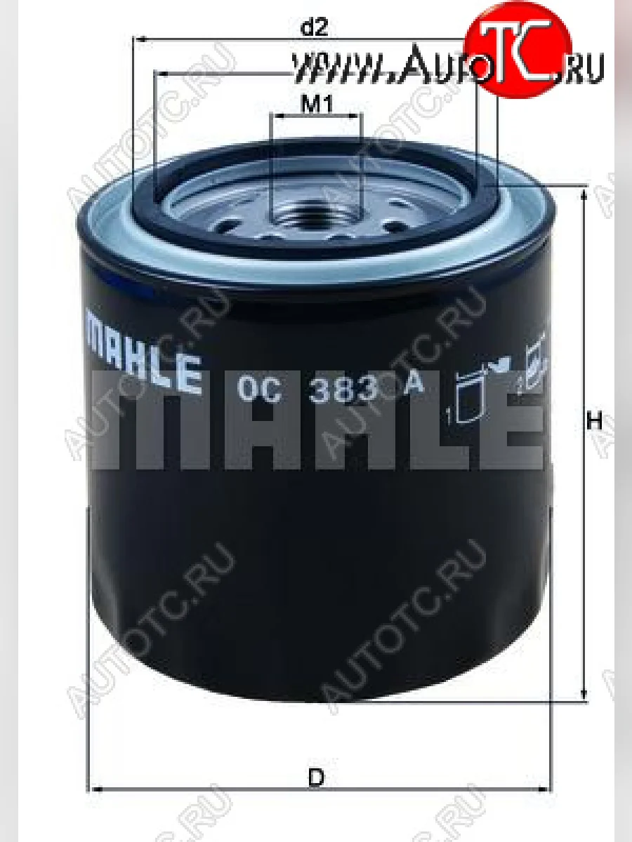 Фильтр масляный двигателя MAHLE Уаз 315195 Хантер (2003-2025)  в Перми Пермском крае