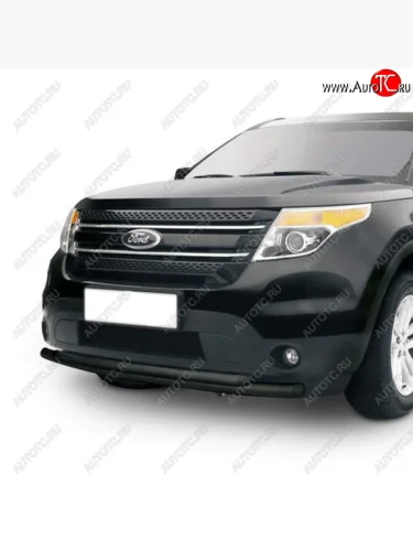 Двойная защита переднего бампера (d57+d57) Arbori Ford Explorer ( U502,  U625) (2017-2025) 2-ой рестайлинг, 5 дв., 5 дв.