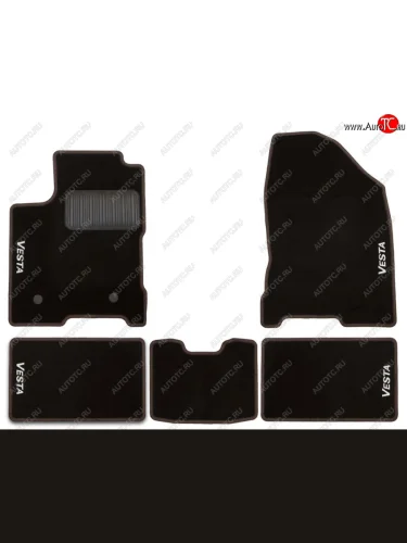 Комплект ковриков в салон Klever (текстиль) Лада ВАЗ Веста 2180 седан дорестайлинг (2015-2023)