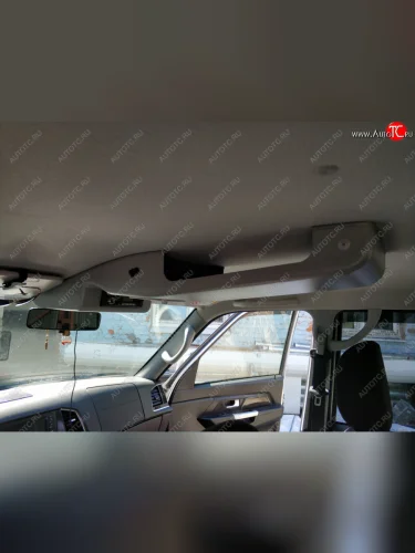 Консоль потолочная для установки радиостанции Группа3 (серая) Уаз Патриот 3163 5 дв. 2-ой рестайлинг (2017-2025)