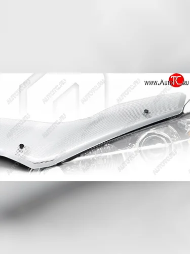 Дефлектор капота CA-Plastiс (Шелкография серебро) ГАЗ Волга Сайбер (2008-2010)