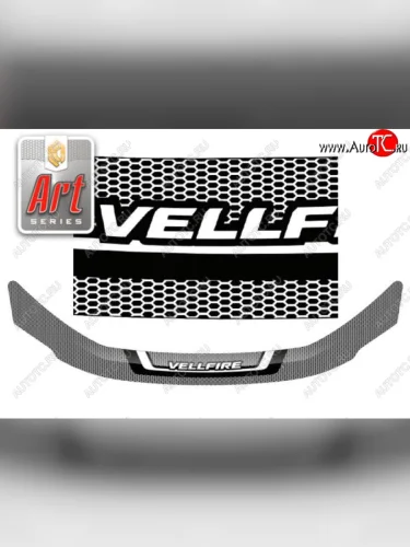 Дефлектора окон CA-Plastiс (Серия Art белая) Toyota Vellfire (2008-2015)