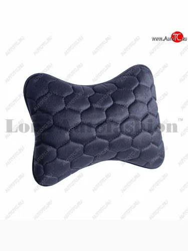 Подушка-косточка Lord Autofashion Соты (экокожа/велюр, 2 шт.) (Черный) 