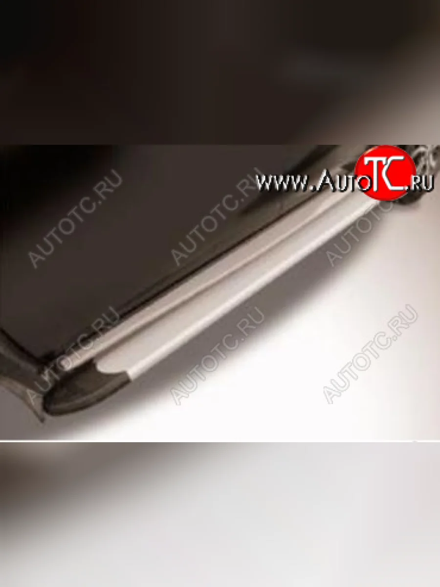Алюминиевые порожки для ног Slitkoff ❞Optima Silver❝ Nissan Terrano D10 рестайлинг (2016-2022)  в Керчи Республика Крым