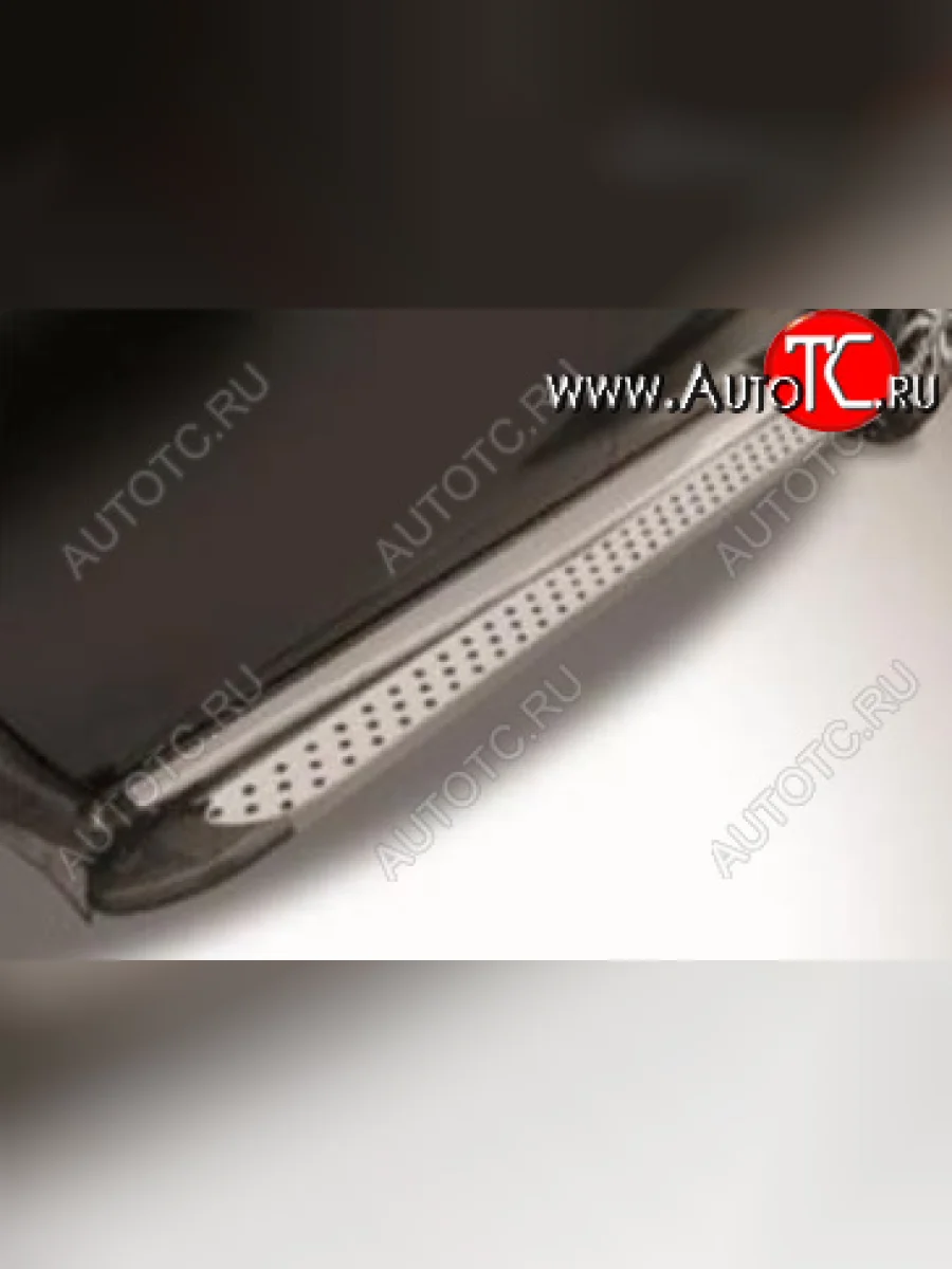 Алюминиевые порожки для ног Slitkoff Standart Silver Nissan Terrano D10 рестайлинг (2016-2022)  в Керчи Республика Крым