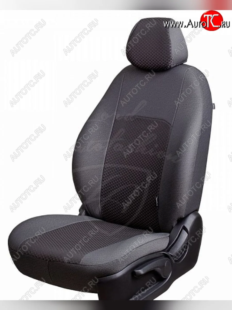 Чехлы для сидений Lord Autofashion Дублин (жаккард) KIA Soul AM дорестайлинг (2008-2011) (Норд серый, вставка Сеул серый)  в Самаре Самарской области