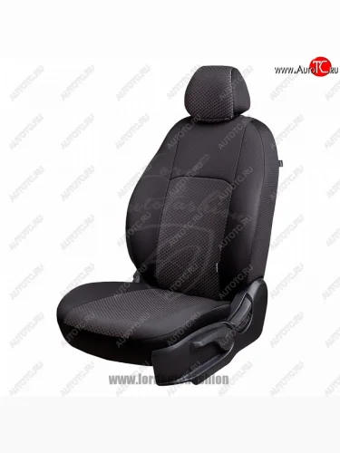 Чехлы для сидений Lord Autofashion Дублин (жаккард) (Черный, вставка Сеул серый) Mitsubishi Lancer 9 CS седан 1-ый рестайлинг (2003-2005)