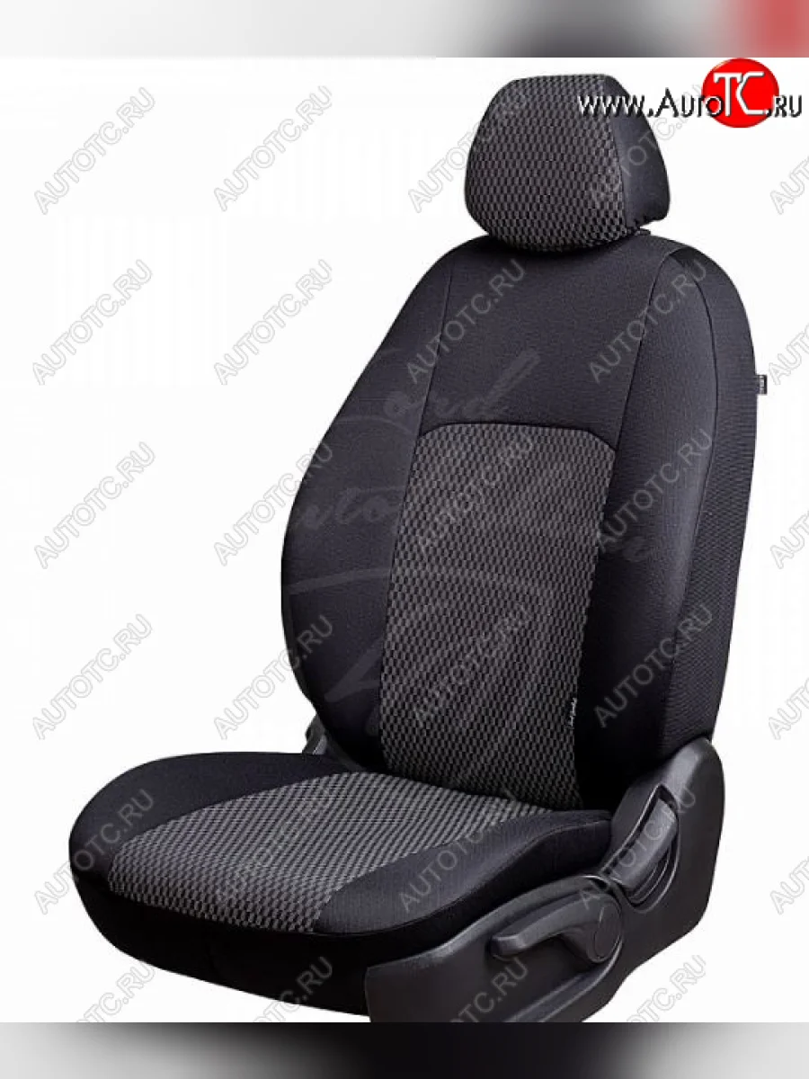 Чехлы для сидений Lord Autofashion Дублин (жаккард) Opel Astra H универсал (2004-2007) (Черный, вставка Прямоугольник черный)  в Керчи Республика Крым