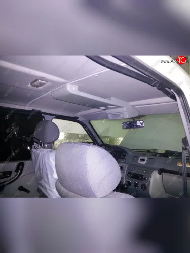 Консоль потолочная для установки радиостанции Группа 3 ( без выреза под радиостанцию) (Серая) Уаз Патриот 3163 5 дв. дорестайлинг (2005-2013)