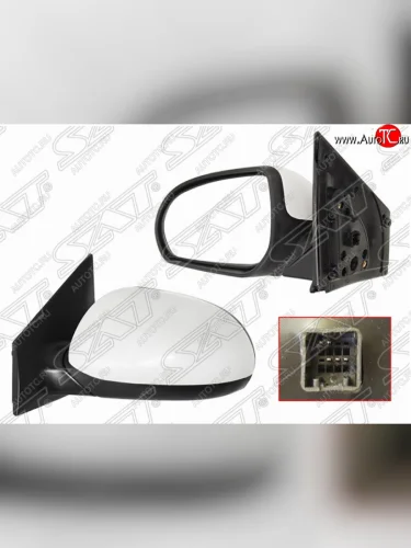 Левое боковое зеркало заднего вида SAT (обогрев, 5 контактов) KIA Rio  3 QB (2011-2017) дорестайлинг седан, хэтчбек 5 дв. дорестайлинг, рестайлинг седан, хэтчбек 5 дв. рестайлинг