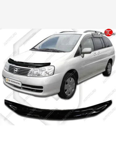 Дефлектор капота CA-Plastiс (Classic черный) Nissan Liberty рестайлинг (2001-2004)