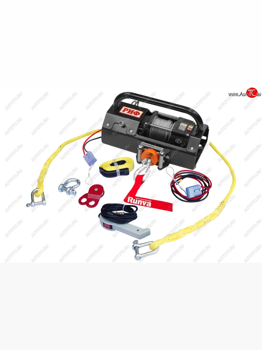 Лебёдка переносная РИФ 2500A Derways Plutus (2007-2008) (стальной трос, с малой площадкой и проводами)  с доставкой в г. Керчь