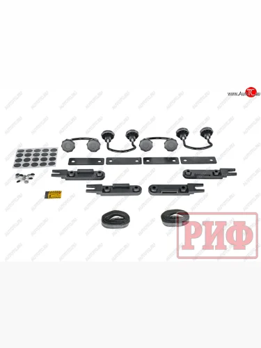 Багажный бокс (450 л/174х83,5х43,5 см, двусторонний) РИФ Курорт на крышу (Черный глянец) 