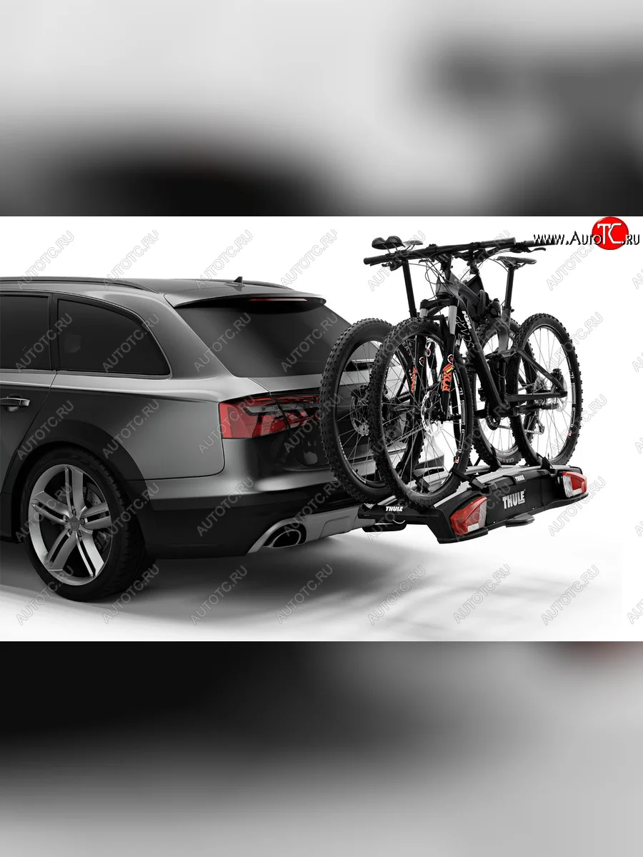 Велобагажник-платформа на фаркоп Thule VeloSpace XT SSANGYONG Korando 3 дорестайлинг (2010-2025) (Для 2-х велосипедов)