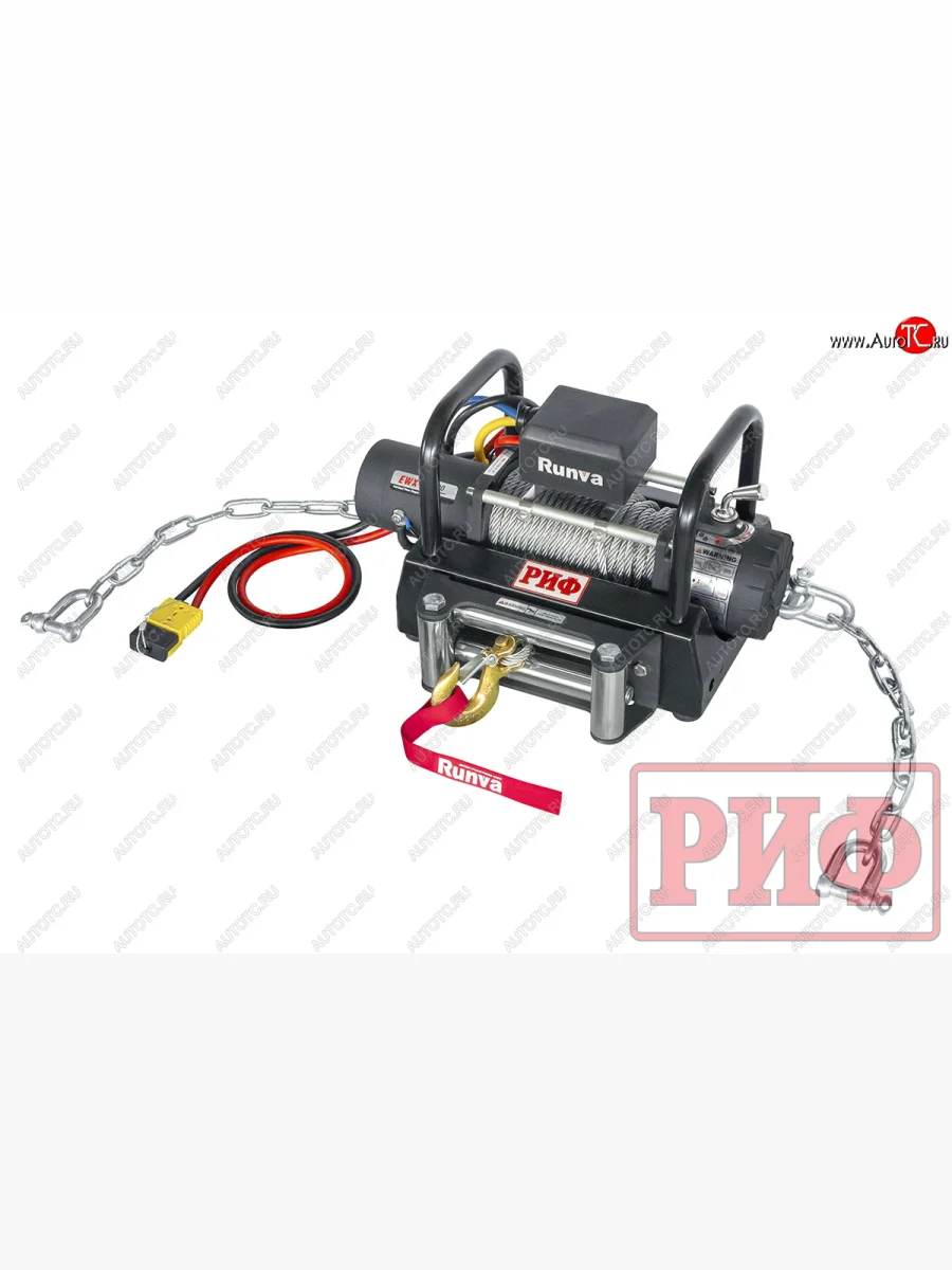 Лебёдка переносная РИФ 10000S (стальной трос)   (с площадкой на цепях и проводами)  в Воронеже Воронежской области