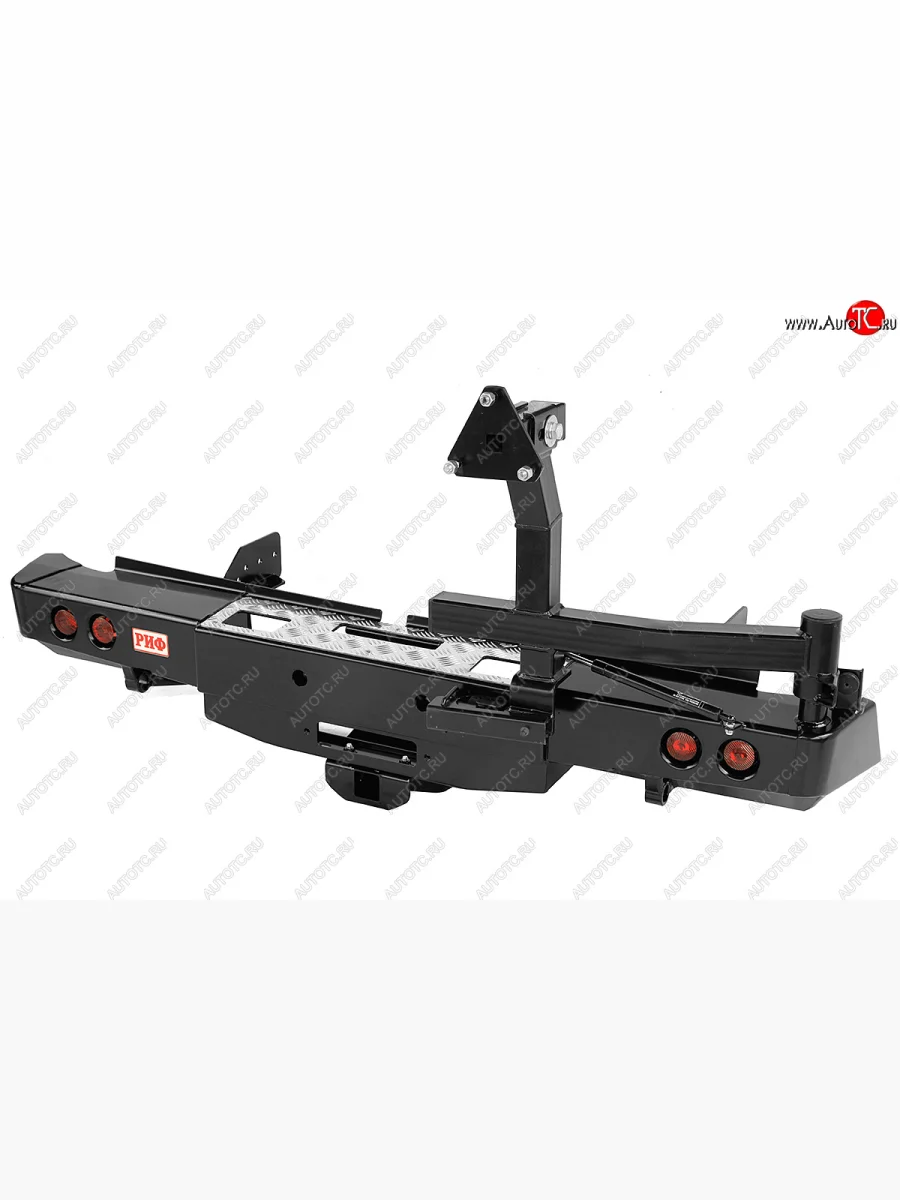 Бампер задний силовой РИФ Fiat Fullback (2016-2018) (C площадкой под лебёдку, квадратом под фаркоп и фонарями)  в Керчи Республика Крым