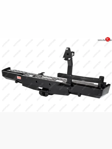 Бампер задний силовой (лифт 50 мм) РИФ (С площадкой под лебедку, квадратом под фаркоп и калиткой) ГАЗ Соболь  2752 (1998-2002) дорестайлинг цельнометаллический фургон