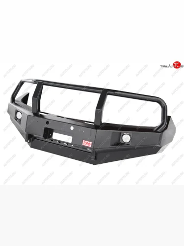 Бампер передний силовой РИФ (С дополнительными фарами с защитной дугой) Nissan Pathfinder R51 рестайлинг (2009-2014)