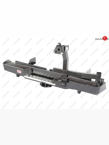 Бампер задний силовой РИФ (С квадратом под фаркоп и калиткой) Mitsubishi L200 5 KK,KL дорестайлинг (2015-2019)