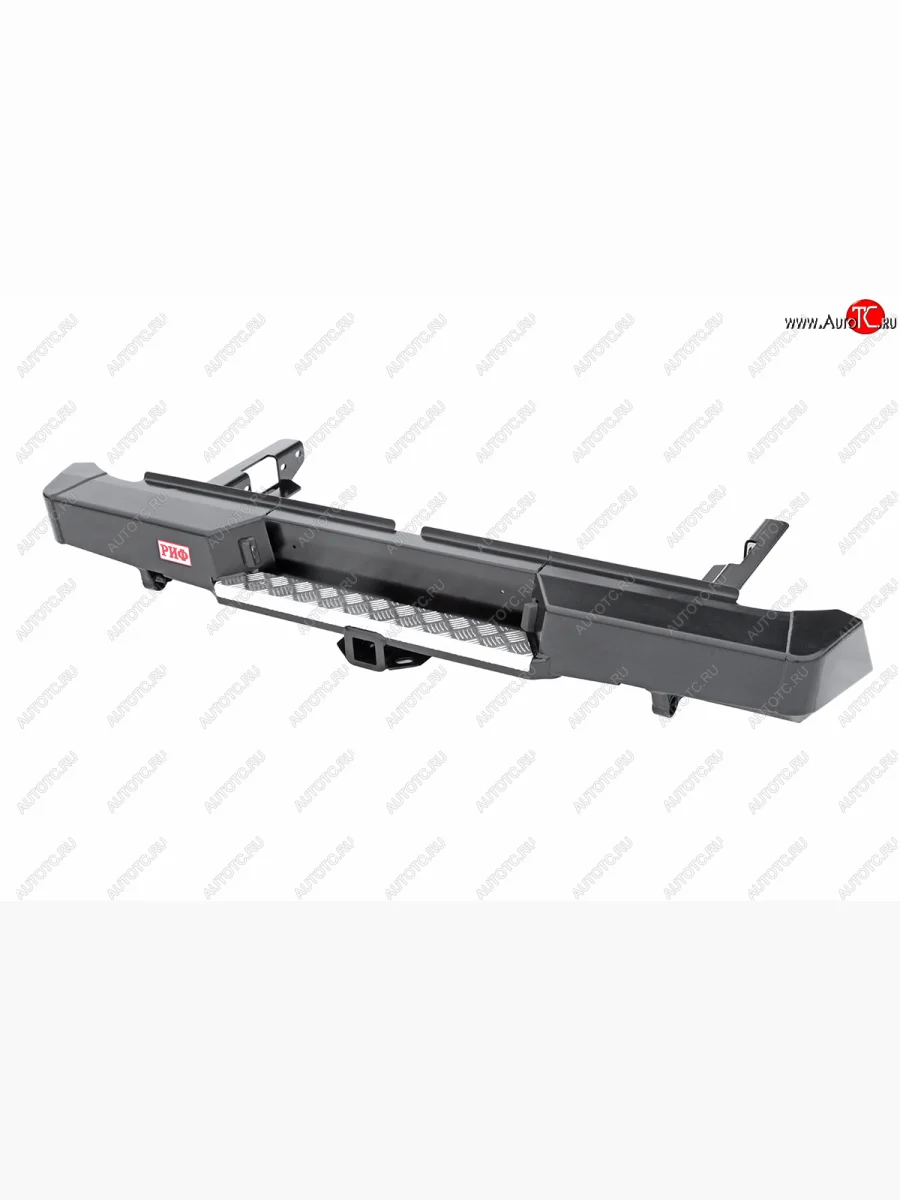 Бампер задний силовой РИФ  Toyota Hilux (2016-2020) AN120 (С квадратом под фаркоп)  с доставкой в г. Керчь