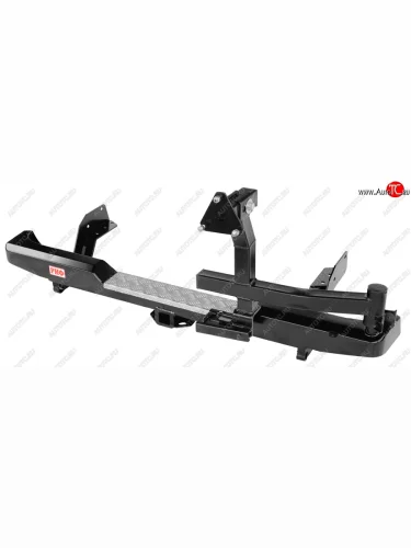 Бампер задний силовой РИФ (С квадратом под фаркоп и калиткой) Ford Ranger DoubleCab дорестайлинг (2011-2016)