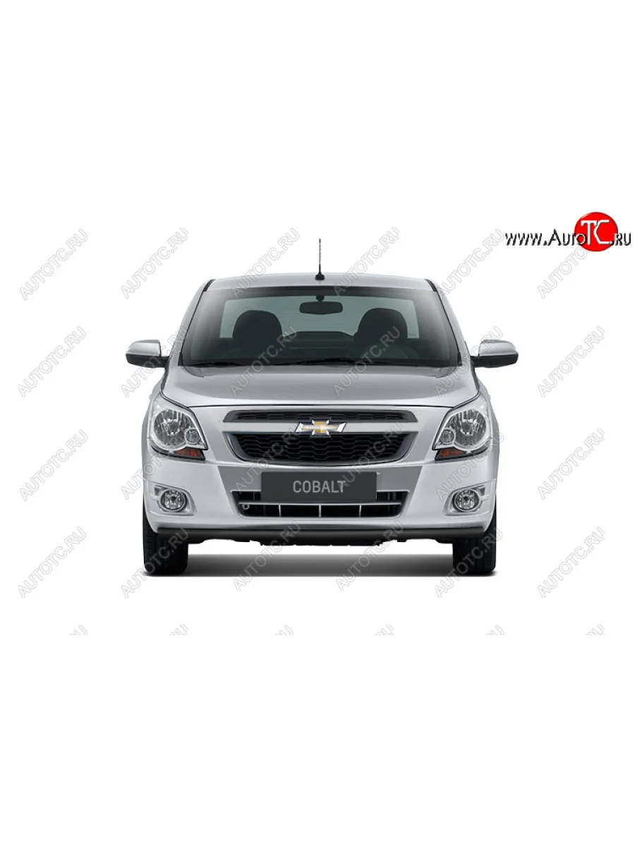 Защита переднего бампера Petroil Tuning (Ø38 мм) Chevrolet Cobalt седан 2-ой рестайлинг (2019-2023) (Сталь с полимерным покрытием в цвет: серебристый ❞Искра❝)  в Керчи Республика Крым