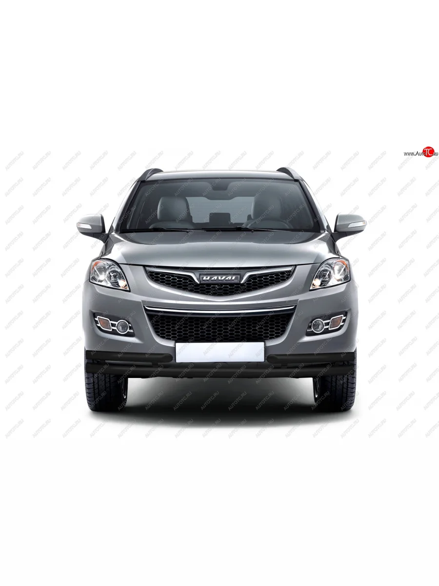 Защита переднего бампера Petroil Tuning (Ø63/51 мм)  Haval H5 (2020-2023) (Сталь с полимерным покрытием в цвет: черный ❞Шагрень❝)  в Перми Пермском крае