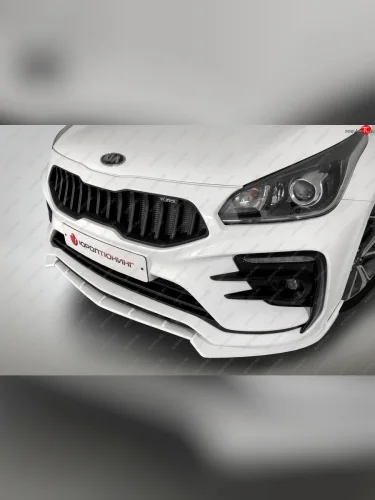 Сплиттер переднего бампера QUASAR KIA Rio 4 FB дорестайлинг седан (2016-2020)
