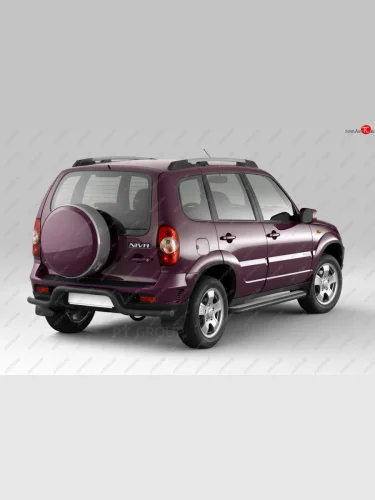 Порожки для ног Petroil Tuning (Ø51 мм) (Сталь с полимерным покрытием в цвет: черный ❞Шагрень❝) Лада ВАЗ 2123 (Нива Шевроле) 1 рестайлинг (2009-2020)