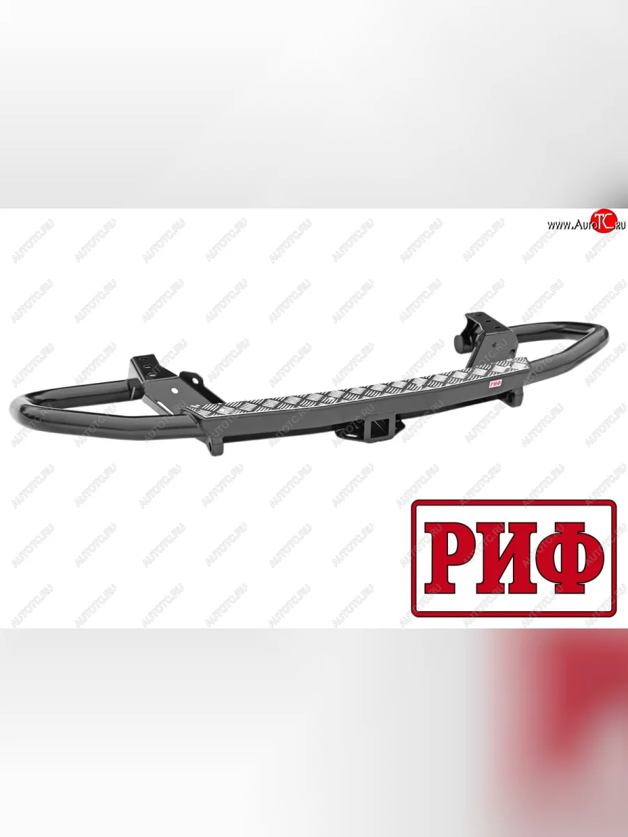 Бампер силовой задний РИФ Toyota Fortuner AN160 дорестайлинг (2015-2020) (С квадратом под фаркоп)  с доставкой в г. Керчь