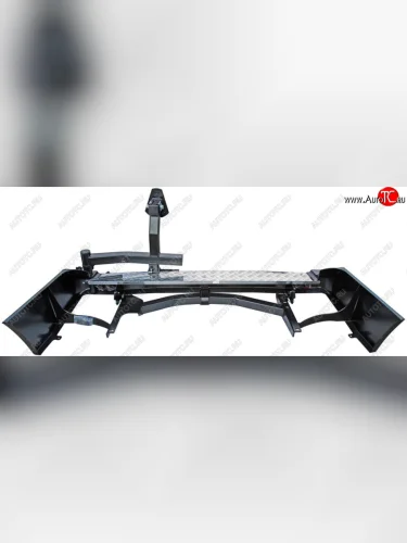 Бампер задний силовой РИФ (С квадратом под фаркоп, калиткой и фонарями) Toyota Land Cruiser  10 100 (1998-2007) дорестайлинг, 1-ый рестайлинг, 2-ой рестайлинг