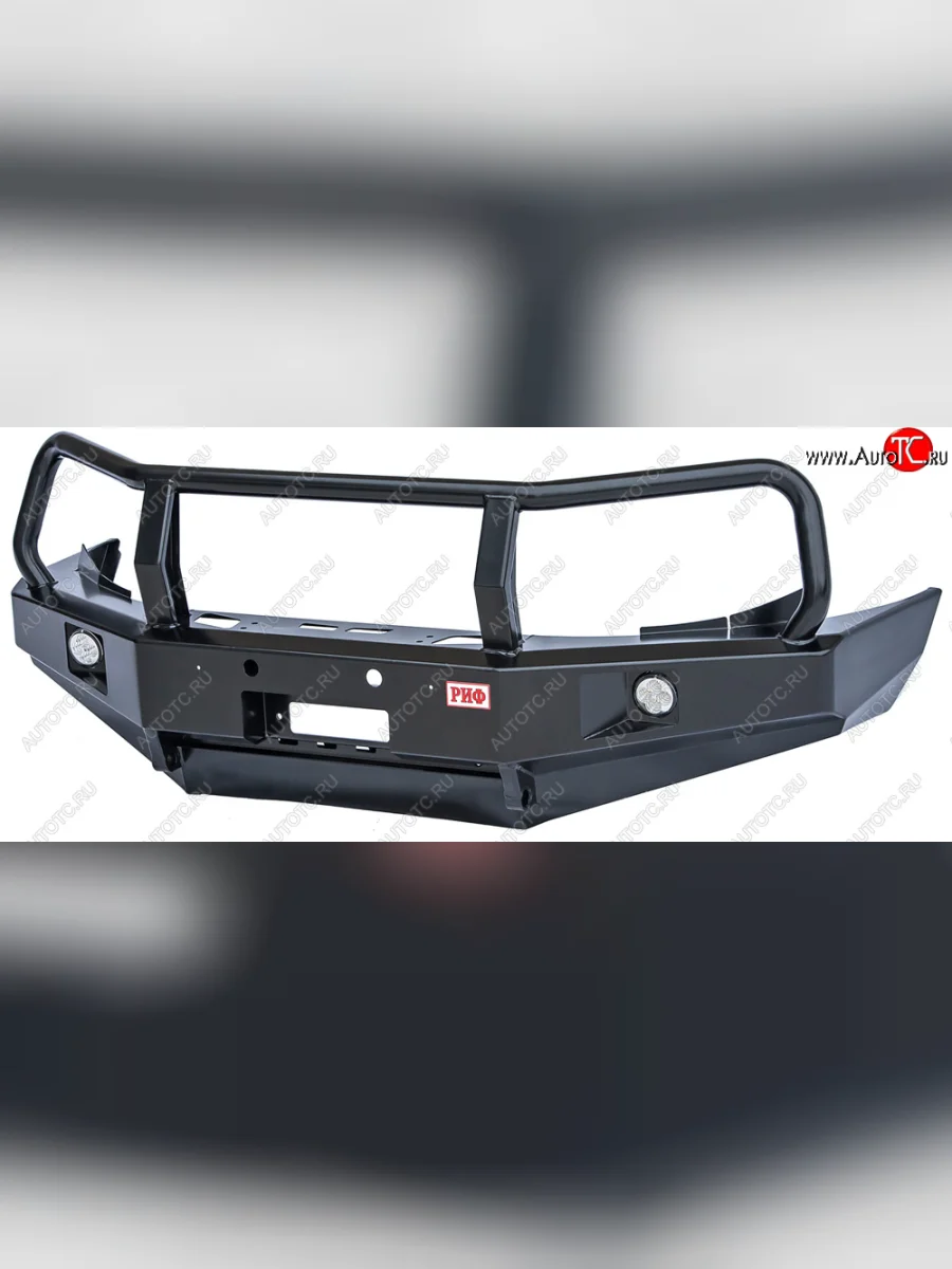 Бампер передний силовой РИФ Ford Ranger DoubleCab дорестайлинг (2011-2016) (С защитной дугой и доп. фарами)  с доставкой в г. Керчь