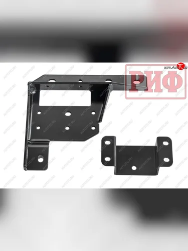 Бампер передний силовой РИФ (С дополнительными фарами, под парктроник) Mitsubishi Pajero Sport  QE (2015-2021) дорестайлинг