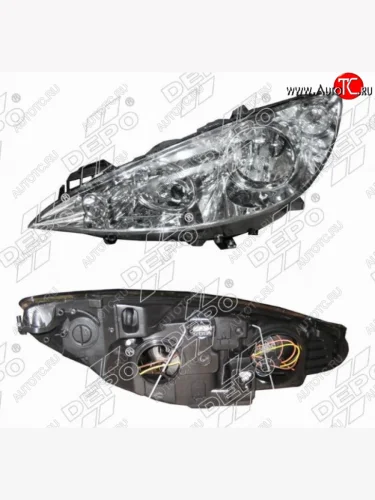 Левая фара передняя DEPO Peugeot RCZ рестайлинг (2013-2015)