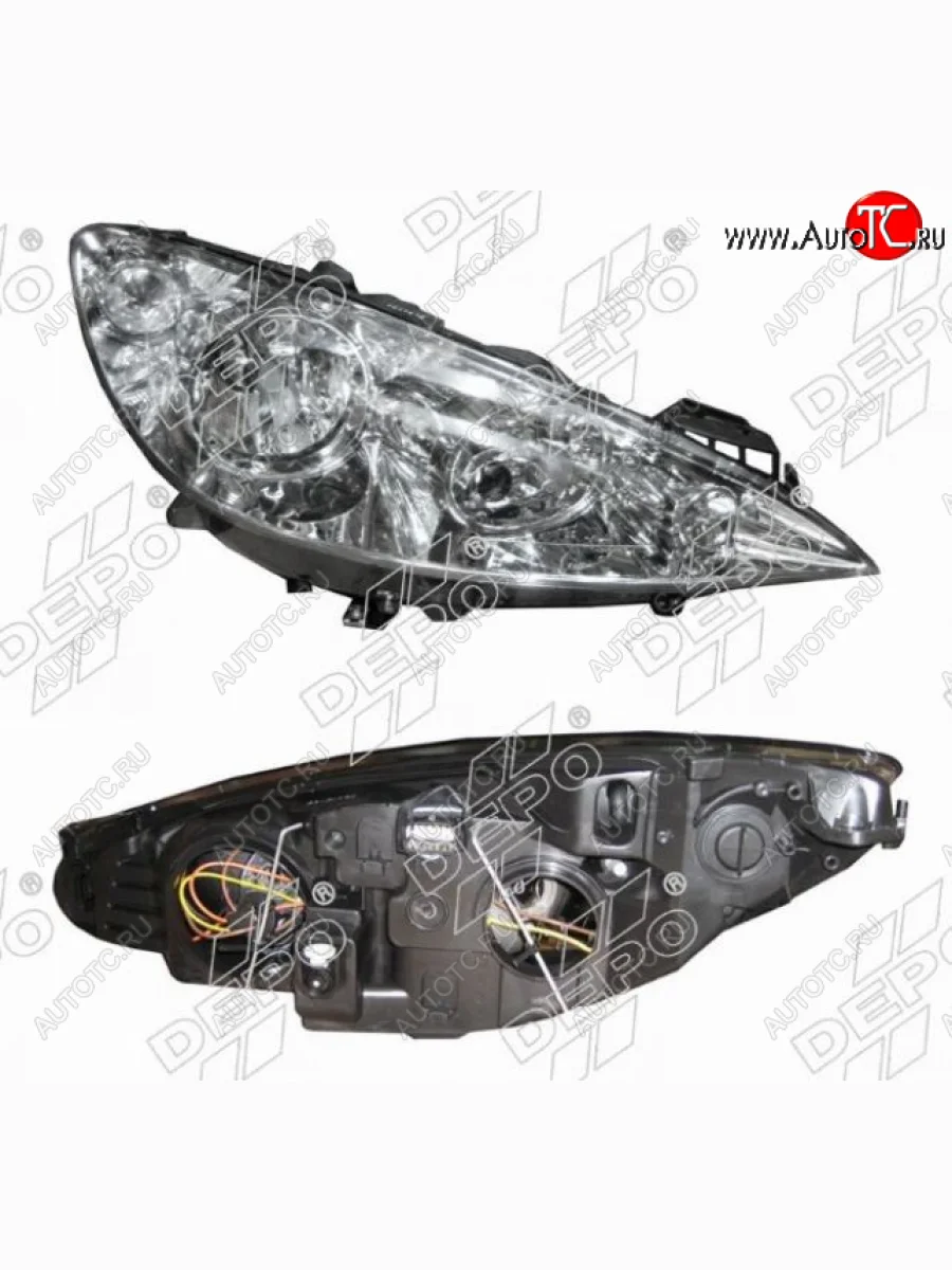 Правая фара передняя DEPO Peugeot RCZ рестайлинг (2013-2015)  в Перми Пермском крае