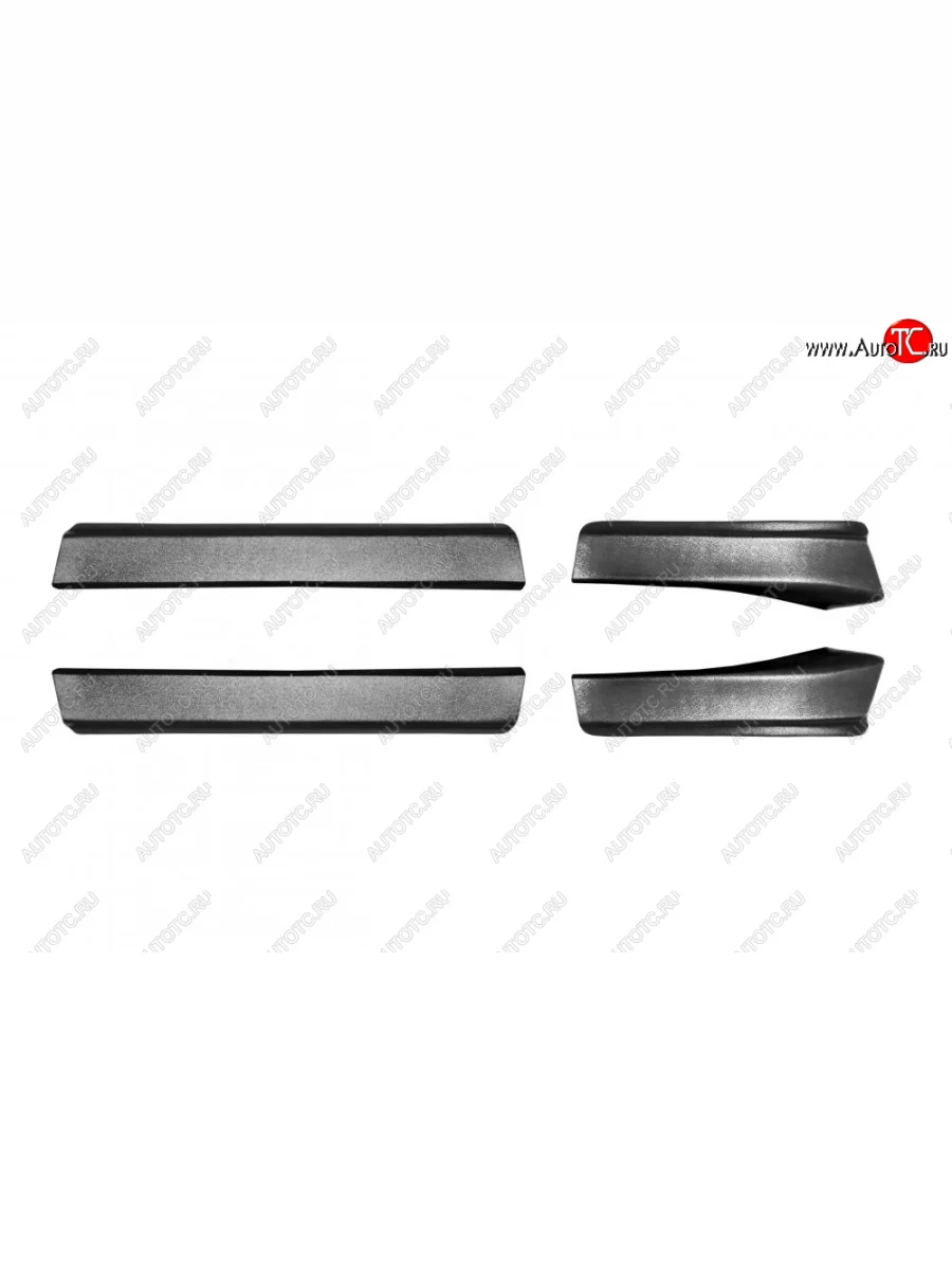 Накладки на порожки автомобиля Petroil Tuning Renault Logan 2 дорестайлинг (2014-2018) (Пластиковые)  в Перми Пермском крае