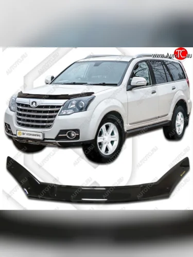 Дефлектор капота CA-Plastiс (Classic черный) Derways Hower Н3 (2017-2019)