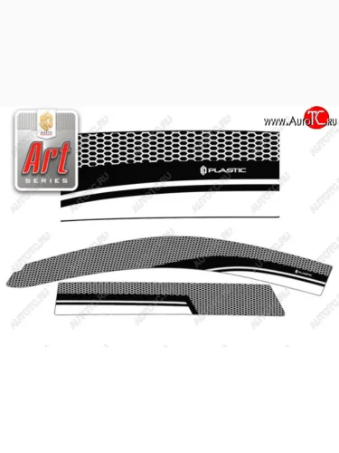 Дефлектор капота CA-Plastiс (Серия Art белая) Derways Hower Н3 (2017-2019)