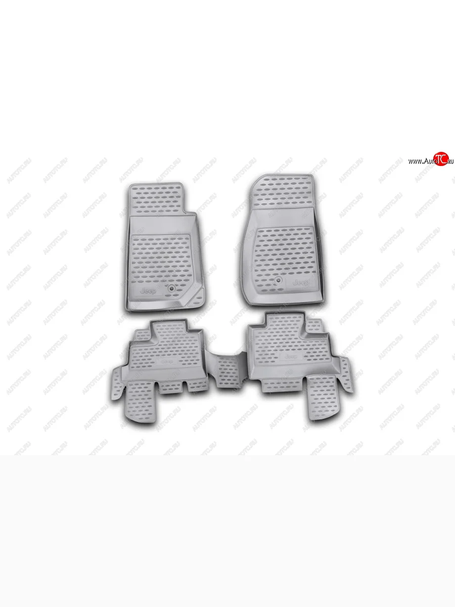 Коврики в салон Element (полиуретан, 4 двери) Jeep Wrangler JK 3 дв. дорестайлинг (2006-2010)  в Самаре Самарской области