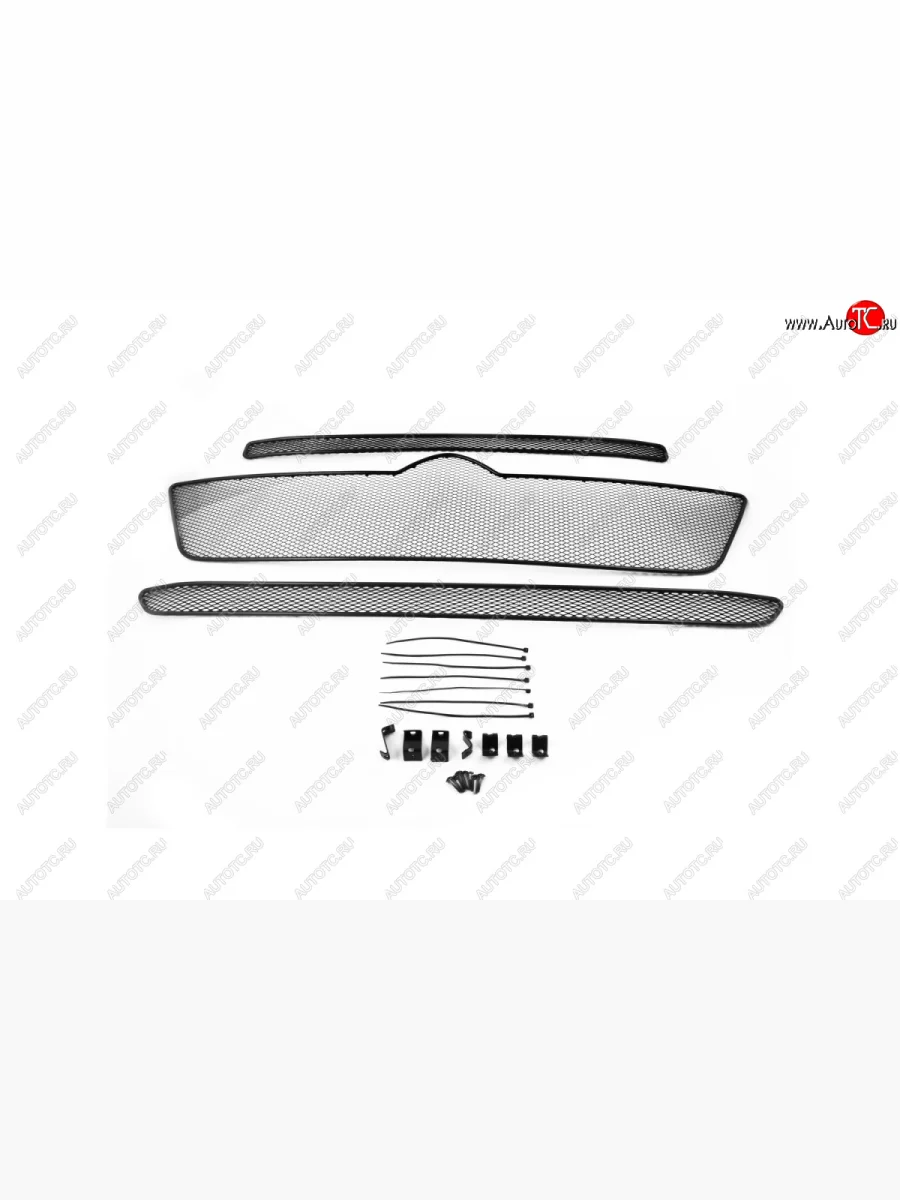 Сетка на бампер внешняя Arbori (3 шт.)  CITROEN Jumper (2014-2022) 290 (Ячейка 15, черная)  в Перми Пермском крае