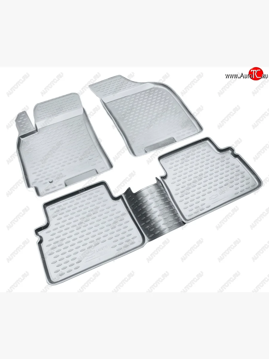 Коврики в салон Element 3D (полиуретан) Chevrolet Lacetti хэтчбек (2002-2013) (Серые)  в Керчи Республика Крым