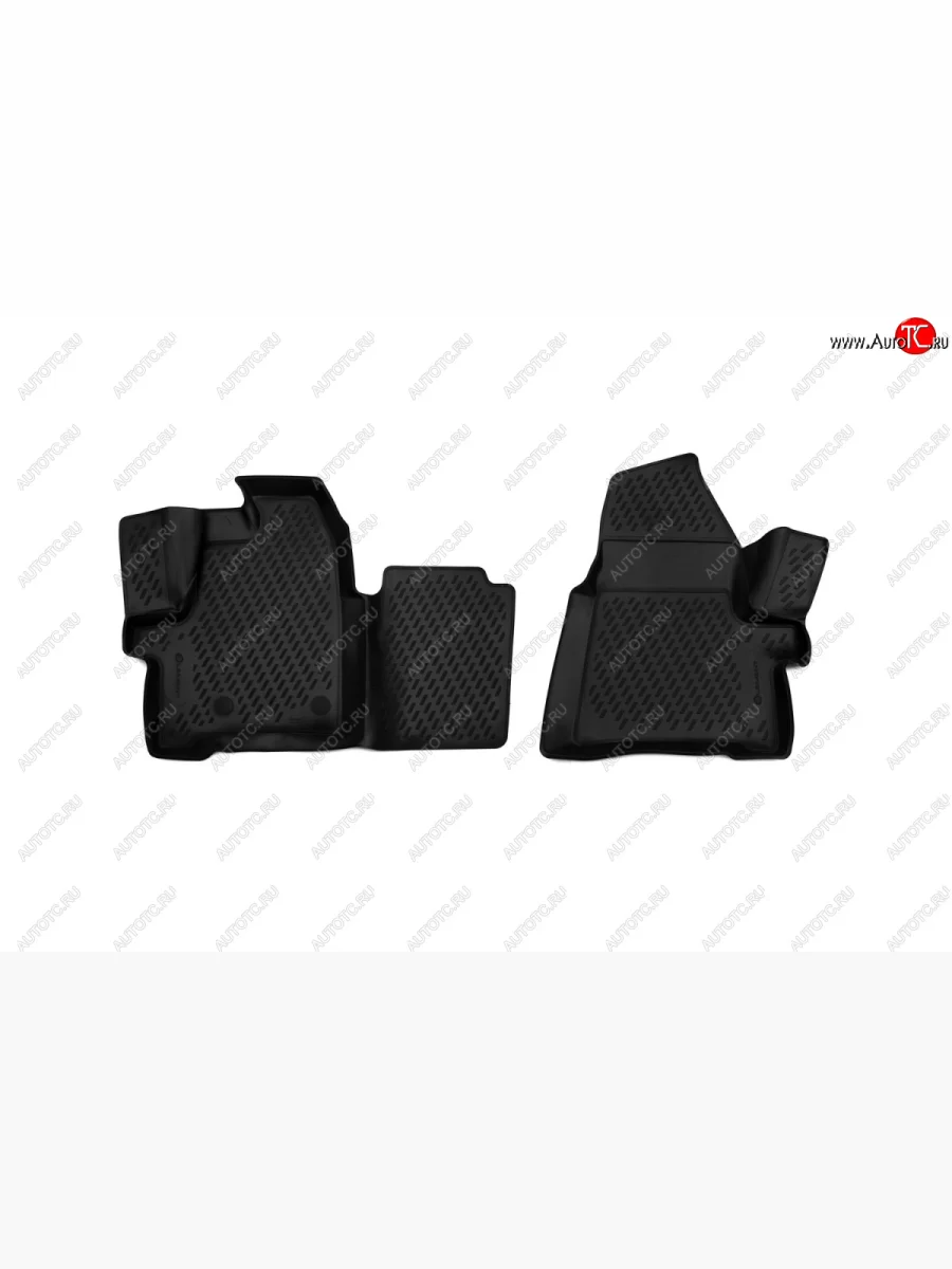 Коврики в салон Element (полиуретан) Ford Tourneo Custom рестайлинг (2017-2021) (Cиденья 1+1)  с доставкой в г. Керчь