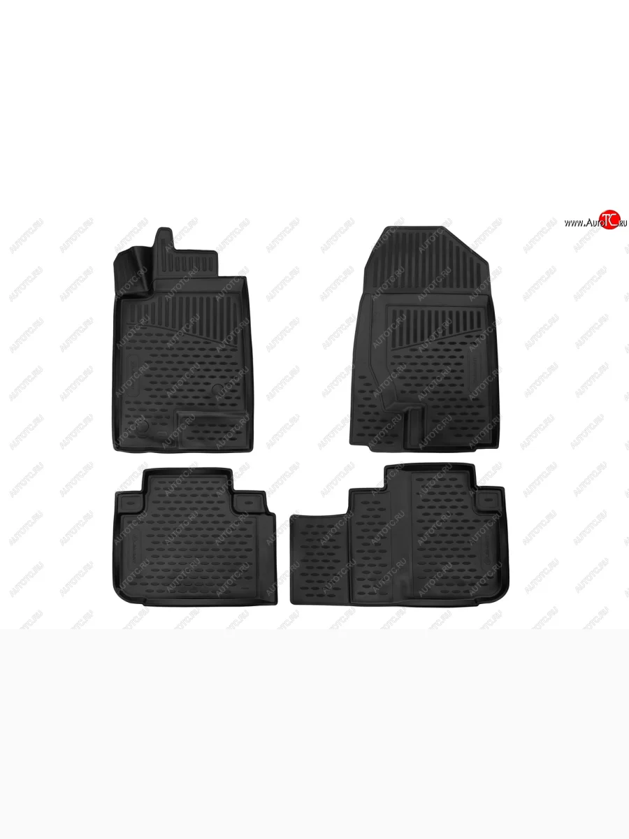 Комплект 3D ковриков в салон с повышенной износостойкостью Format Haval H7 (2016-2018) (Черные)  с доставкой в г. Керчь