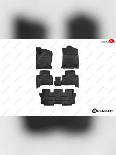 Коврики в салон Element 3D (полиуретан) (Черные) Haval H9 (2015-2019) дорестайлинг, 1-ый рестайлинг