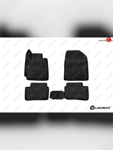Коврики в салон Element 3D (полиуретан) (Черный) KIA Picanto 3 JA хэтчбэк 5 дв. дорестайлинг (2017-2021)