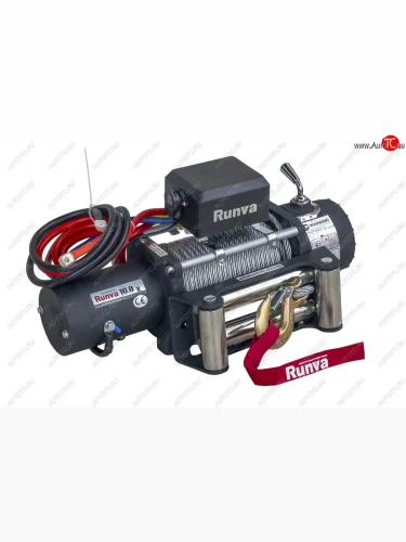 Лебёдка электрическая 10000 lbs 4500 кг Runva (стальной трос, 24v) 