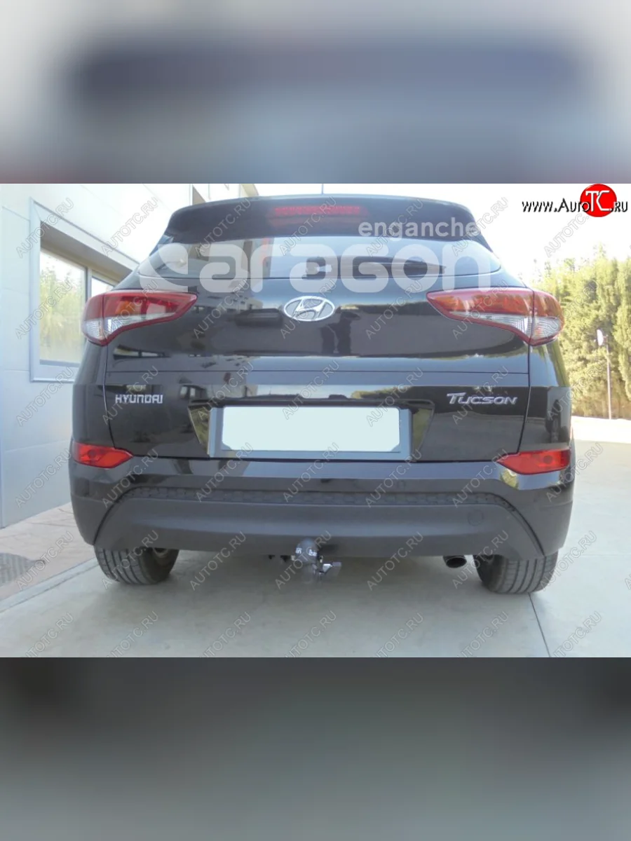 Фаркоп Aragon (съемный шар тип S - горизонтальный выдвижной шар) Hyundai Tucson TL дорестайлинг (2015-2018)  с доставкой в г. Пермь