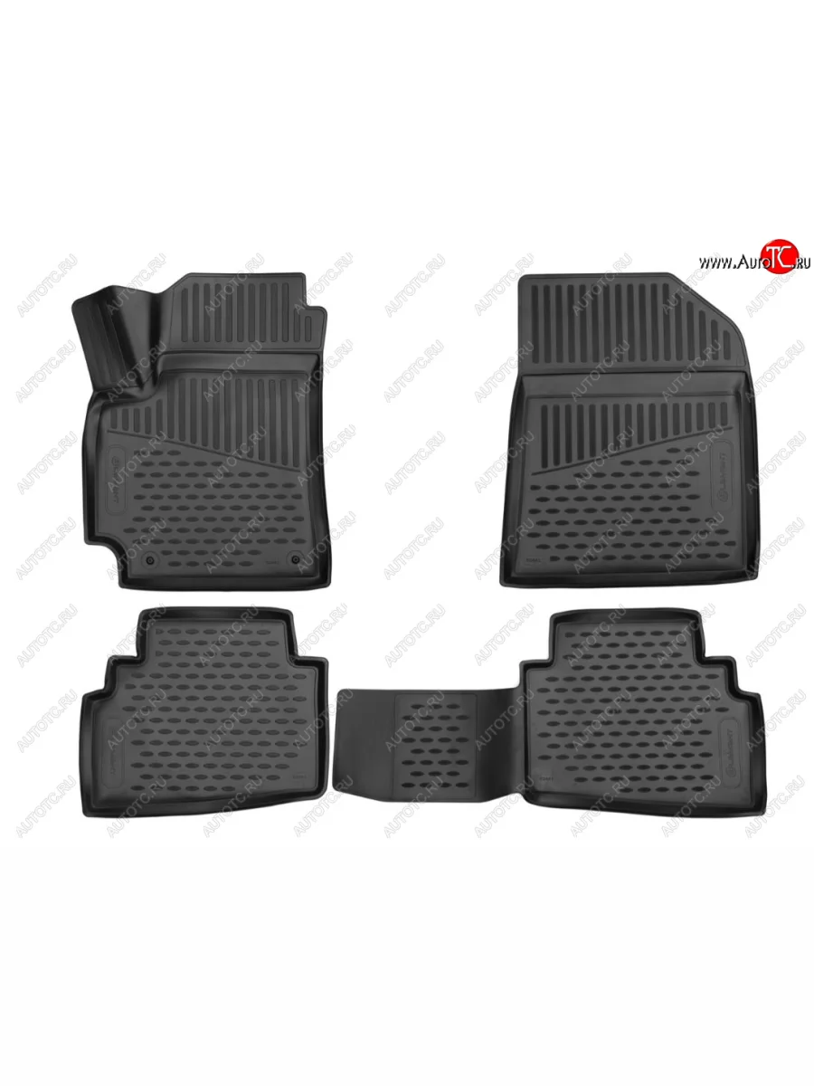 Коврики в салон Element 3D (полиуретан, 2WD/4WD)  KIA Seltos (2019-2022) SP2 (Черный)  в Керчи Республика Крым