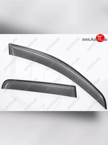 Дефлектора окон CA-Plastiс (серия Шелкография карбон-серебро) Toyota RAV4  XA50 (2018-2025) 5 дв. дорестайлинг