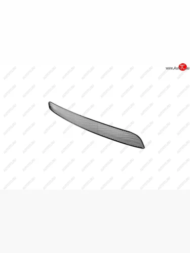 Сетка в воздухозаборник бампера Arbori (15 мм) (Черная) Mitsubishi L200 4  дорестайлинг (2006-2014)